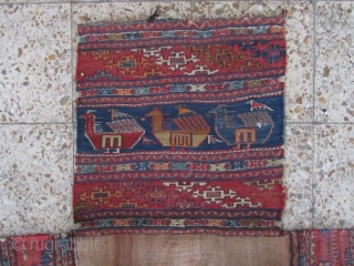 NW persia mafrash based on wool foundation,Size:100x54 cm                         