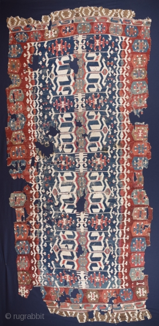 18th Century West anatolian Kilim size 165x360 cm                         