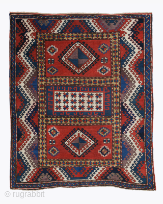 Caucasian Bordjalou Rug circa 1860 size 172x213 cm                         