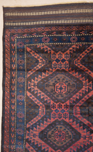 Late 19th Century Two Halves Timuri Baluch Main Carpet size 185x270 cm                     