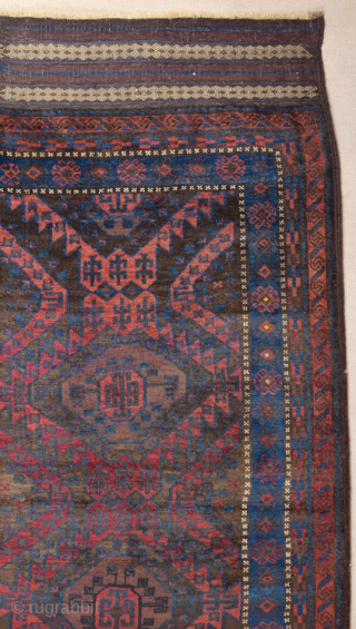 Late 19th Century Two Halves Timuri Baluch Main Carpet size 185x270 cm                     