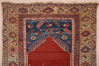 Late 18th Century Central Anatolian Ladik Prayer Rug size 112x180 cm                      