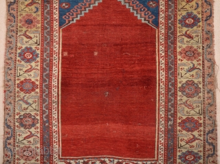 Late 18th Century Central Anatolian Ladik Prayer Rug size 112x180 cm                      