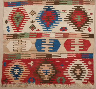 Early 19th Century Sivas Kilim Fragment size 75x160                         