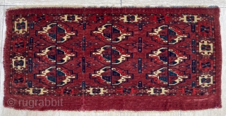 Early 19th Century Turkmen Karadashli Torba size 54x108 cm  (cut and shut from the minor gul)                