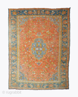 West Anatolian Ushak Carpet circa 1890 size 330x443 cm                        