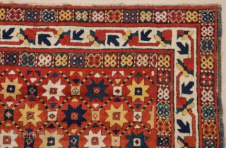 Caucasian Gendje Rug circa 1870 size 139x165 cm                         