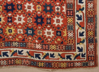 Caucasian Gendje Rug circa 1870 size 139x165 cm                         