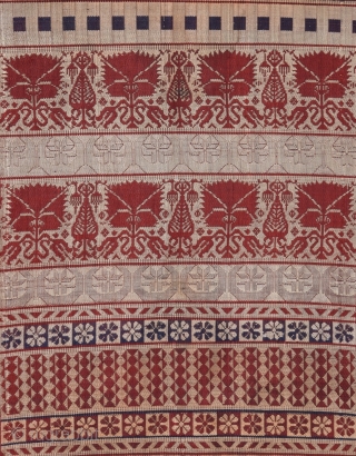 Tunisian Silk Veil circa 1850 size 64x235 cm ,, Christopher Spring & Julie Hudson, North African Textiles, Ed. British Museum Press, London, 1995          