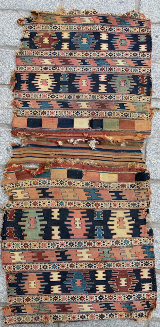 Mid 19th Century Shahsavan Double Kilim Bag size 54x117 cm                       