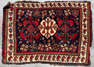 Mid 19th Century Persian Khamseh Bag Face size 58x81 cm                       