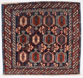 Late 19th Century Afshar Bag Face size 62x68 cm                        