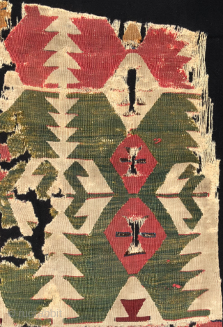 18th Century Central Anatolian Kilim Fragment size 78x109 cm                        