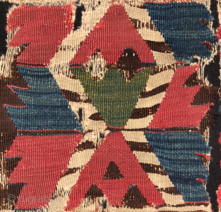 18th Century Central Anatolian Kilim Fragment size 78x109 cm                        