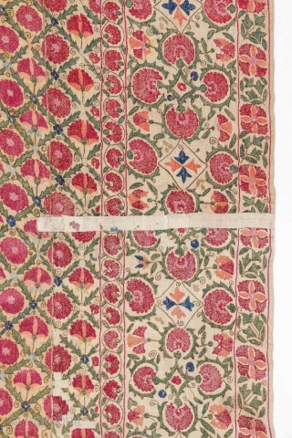 19th Century Central Asian Uzbek Suzani size 185x220 cm                        