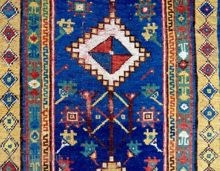 Small Megri Rug circa 1860-70 size 95x163 cm Unusual Border and Lovely Colors                    