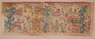 18th Century Greek Epirus Embroidery Fragment size 38x97 cm                        