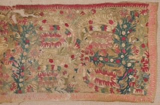 18th Century Greek Epirus Embroidery Fragment size 38x97 cm                        