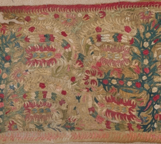 18th Century Greek Epirus Embroidery Fragment size 38x97 cm                        