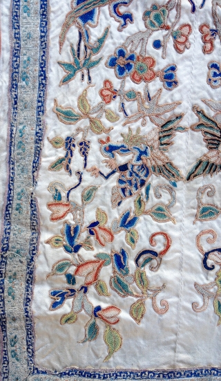 18th Century Silk Chinese Textile size 35x74 cm                         