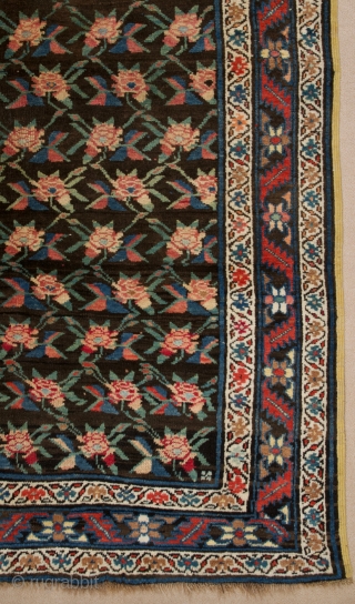 Late 19th Century Karabag Flower Carpet size 147x283 cm                        