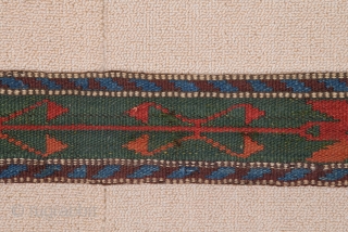 Mid 19th Century Colorful Asian or Persian Band size 9x725 cm                      