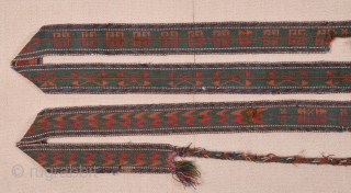 Mid 19th Century Colorful Asian or Persian Band size 9x725 cm                      