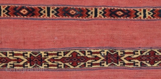 Early 19th Century Tekke Ak Cuval size 77x129 cm very fine quality and has off-set knotting                 