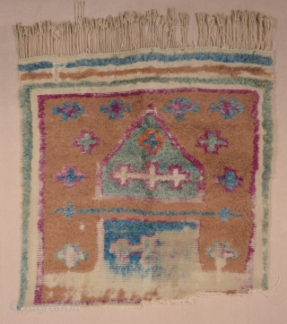 19th Century Central Anatolian Konya Tülü Fragment size 133x135 cm                       