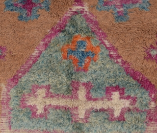 19th Century Central Anatolian Konya Tülü Fragment size 133x135 cm                       