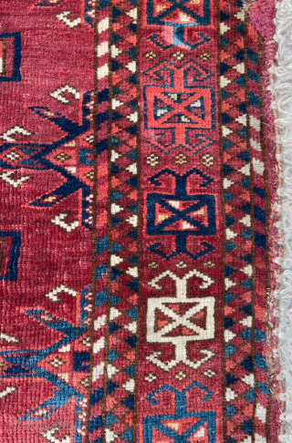 Turkmen Ersari Cuval circa 1860 size 71x125 cm                         