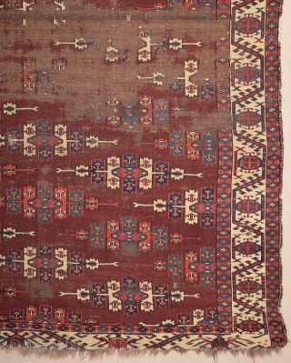 18th Century Turkmen Yomud Main Carpet size 165x240 cm                        