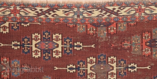 18th Century Turkmen Yomud Main Carpet size 165x240 cm                        