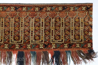 ca.1900 Rare design Ersari Torba missing one side, Size:41x127 cm 1.4x4.2 ft, Available for sale at my larta online net, please look at below link for more details and price,
https://www.larta.net/larta-online/rug.php?id=19&pid=645   