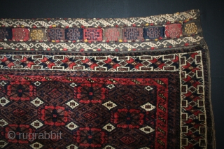 wonderful Minakhani desing Baluch bagface,,great natural colours,,size:73x81 cm  2.4x2.7 ft ,,bottom left corner have smal old repaird(petch)               