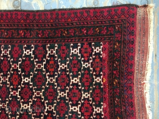 Antique Turkomen Ersari Rug size 128x98 cm 4.3x3.3 ft                        