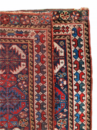 ca.1900 Antique Khamsah bagface with Natural colours , size 76x76 cm                      