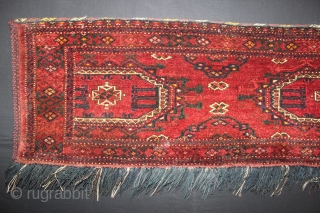 ca.1900 wonderful Salor gul Ersari Torba ,,all natural colours,,siz:42x175 cm  1.5x5.9 ft                    