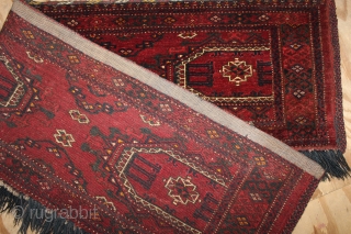 ca.1900 wonderful Salor gul Ersari Torba ,,all natural colours,,siz:42x175 cm  1.5x5.9 ft                    