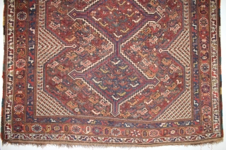 ca.1900 wonderful Kashqai rug ,,great Natural colours,,size:190x152 cm  6.3x5.2 ft                      