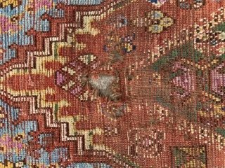 Late 19th century wonderful anrique and Morocco ,, this rug has wñ damages and some old repairs and worn areas, size:290x185 cm           