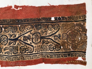 ca 5-600 AD Coptic Textile, size 47x23 cm                         