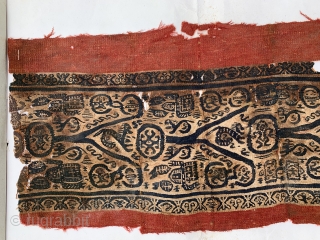 ca 5-600 AD Coptic Textile, size 47x23 cm                         