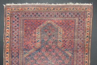 ca.1880 Dokhtar E Qazi Baluch Prayer rug,,wonderful natural colours,,size:150x110 cm  5x3.8 ft                    