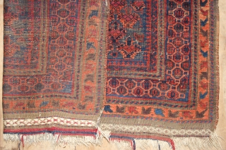 ca.1880 Dokhtar E Qazi Baluch Prayer rug,,wonderful natural colours,,size:150x110 cm  5x3.8 ft                    