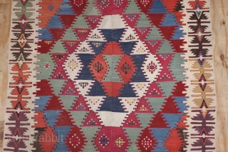 ca.1880 wonderful Anatolian Kilim ,,amazing Natural colours,,size350x156 cm  11.6x5.2 ft                      