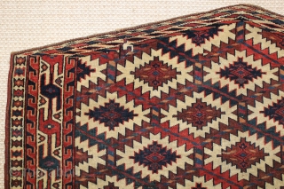 ca.1880 Turkman Yomut Asmalyk,,wonderful natural colours,size:74x120 cm  2.4x4 ft                       