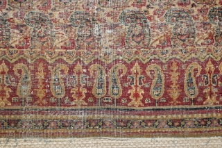 Rare 19th century India Amritsar small rug,,worn condition ,,wonderful colours,size:67x135 cm  2.2x4.4 ft                   