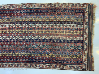 ca.1910 Antique Luri Qashqai runner, good condition and amazing natural colours, size 370x110 cm                   