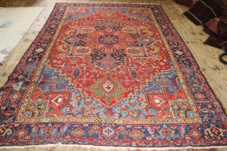 Wonderful Heriz Rug,great Natural colours,,size:360x235 cm                           